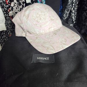 Versace Light Pink Floral Women's Hat